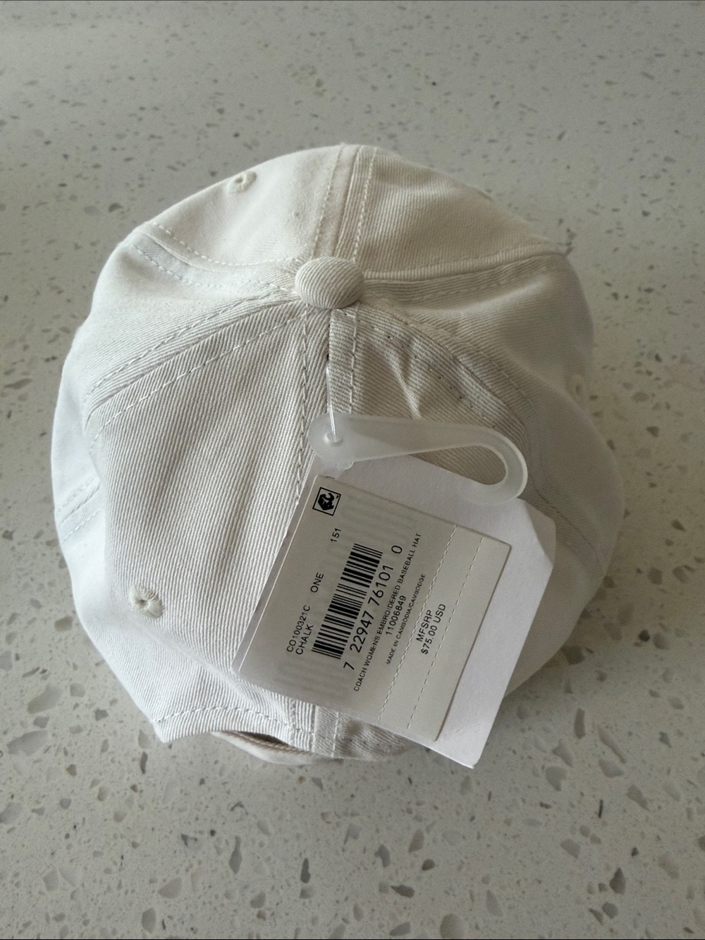 Coach Cream Embroidered Logo Baseball Cap - Picture 2 of 5